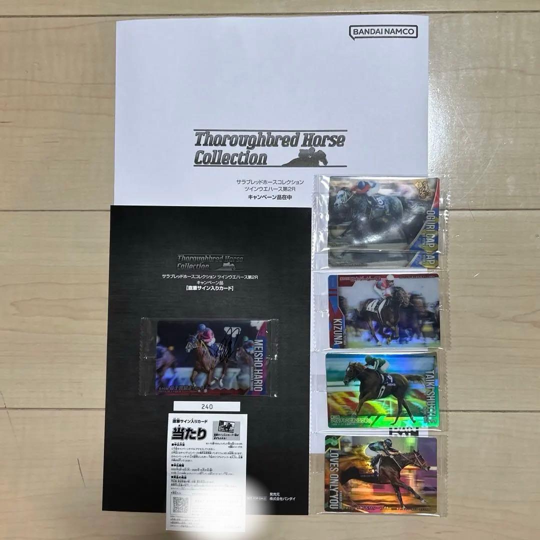 値下げ‼️サラブレッドホースコレクション　メイショウハリオ　浜中俊　直筆サイン入り