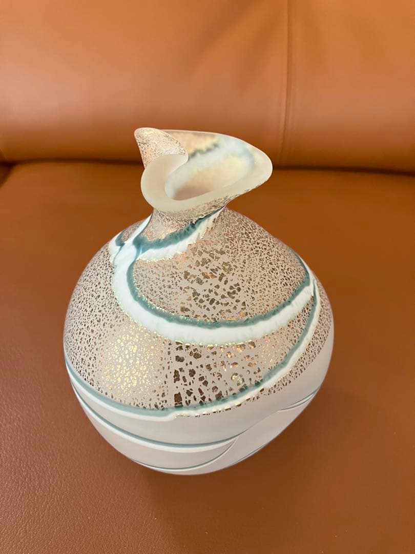 石井康治作 手吹きガラス 酒瓶 木箱入