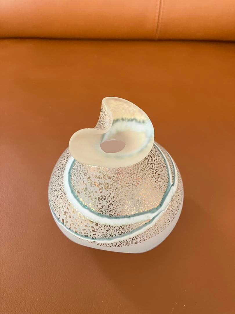 石井康治作 手吹きガラス 酒瓶 木箱入