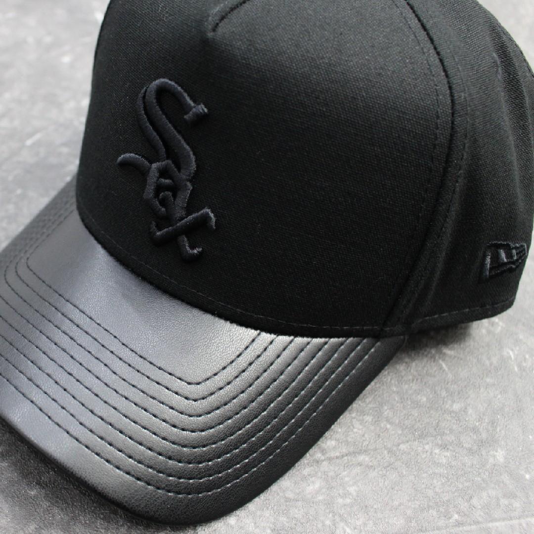 NEW ERA 9FORTY WHITE SOX CAP レザーバイザーキャップ