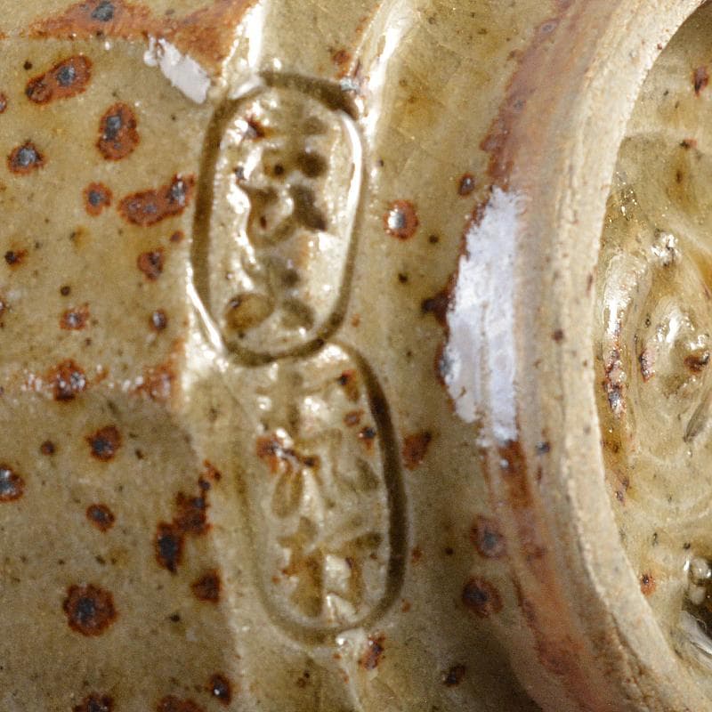 煎茶道具　明石焼　舞子焼　玉露煎茶碗　五客　在銘　時代箱付　V　R6980