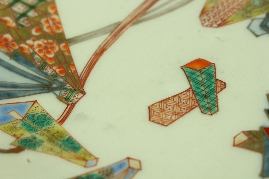 鍋島 色絵 皿 時代物(K-LC855)