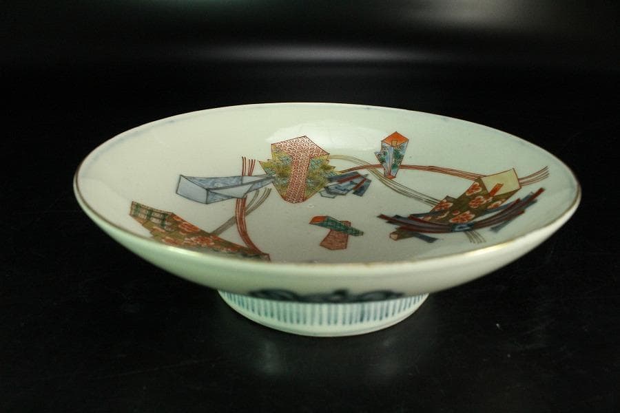 鍋島 色絵 皿 時代物(K-LC855)