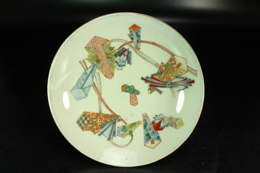 鍋島 色絵 皿 時代物(K-LC855)