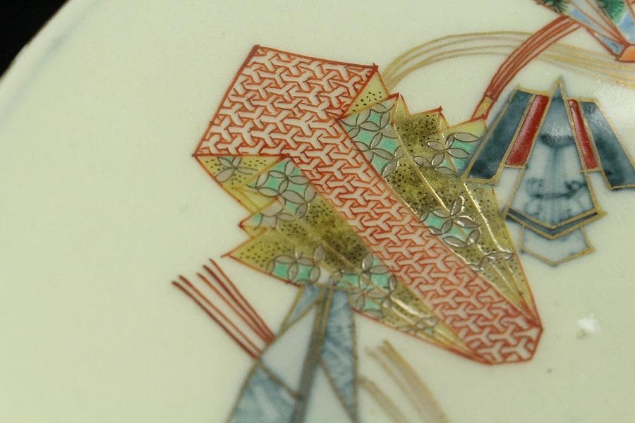 鍋島 色絵 皿 時代物(K-LC855)