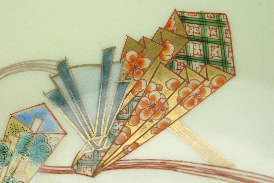 鍋島 色絵 皿 時代物(K-LC855)