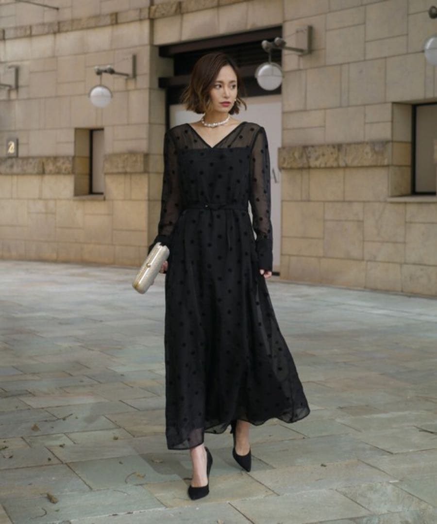 【新品未使用タグ付き】My shawty オケージョンドレス　ブラック　LEJA