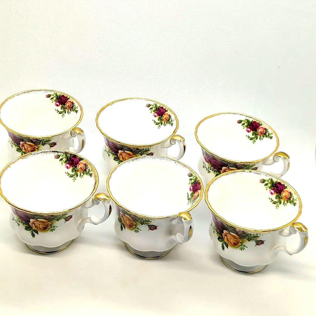 【貴重】【未使用セット】ロイヤルアルバート オールドカントリーローズ 6客