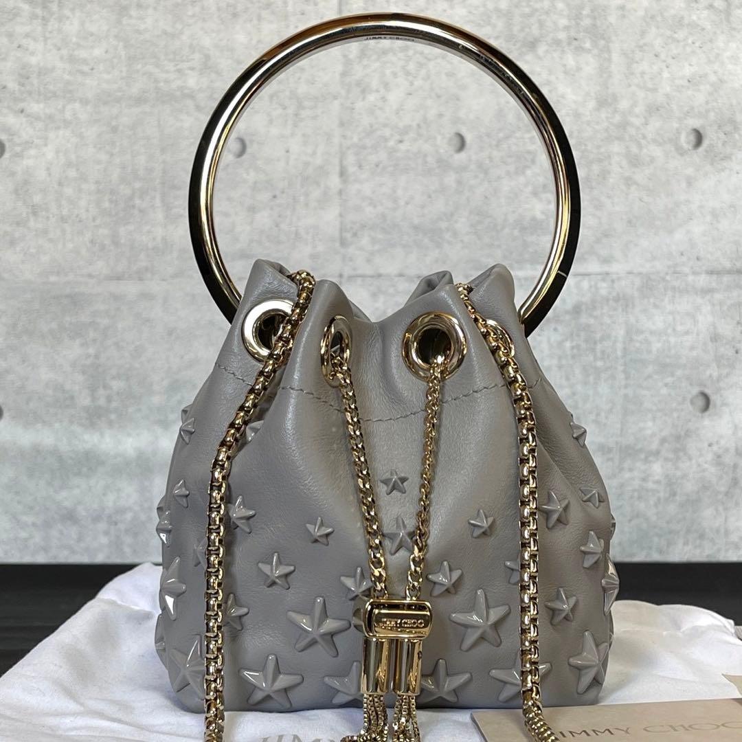 専用品JIMMY CHOO BON BON グレー マイクロ 2WAYバッグ