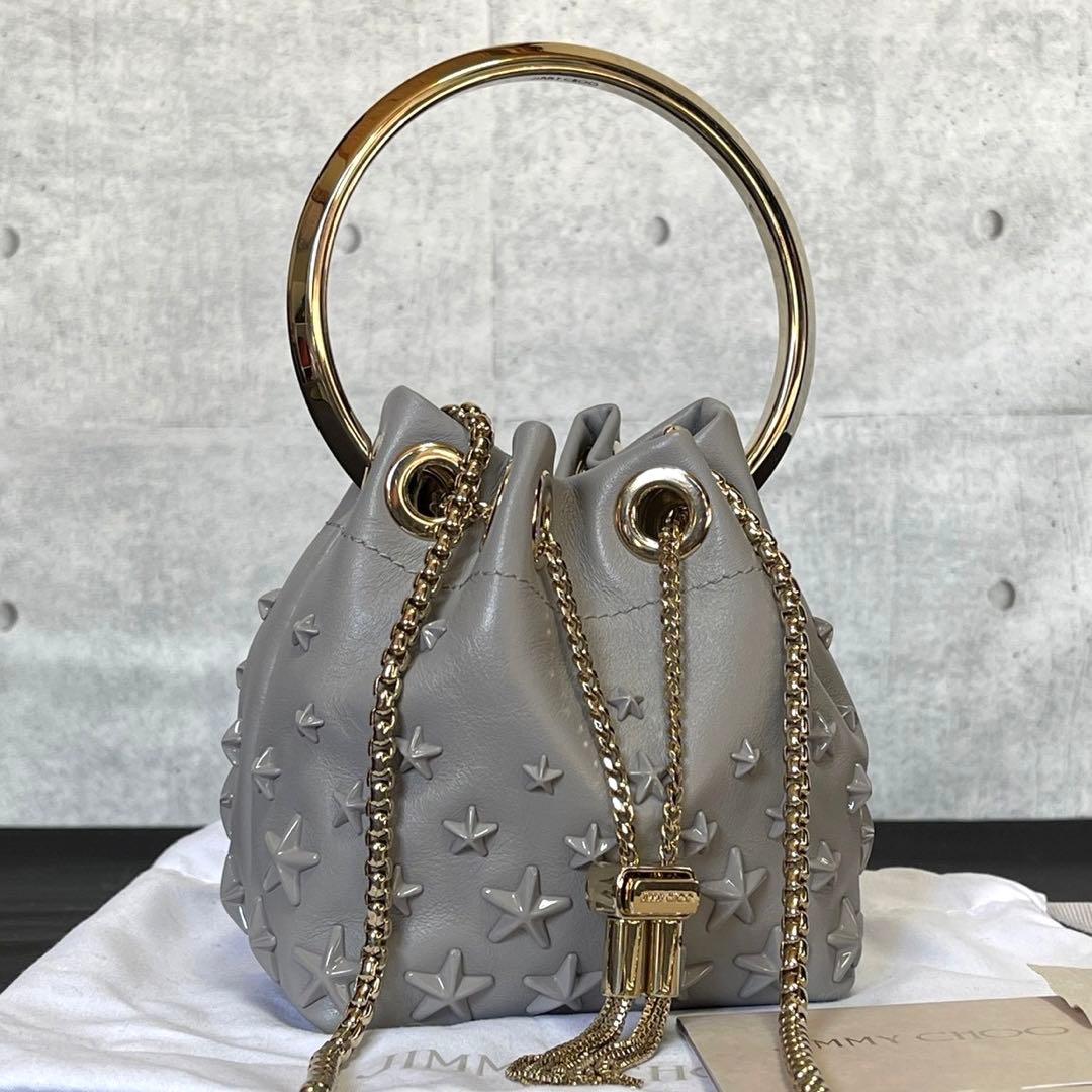 専用品JIMMY CHOO BON BON グレー マイクロ 2WAYバッグ