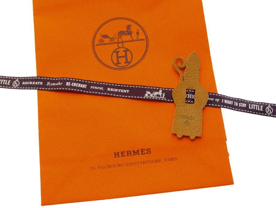 エルメス プティ・アッシュ ラッピングチャーム 司教 杖 ブラウン HERMES
