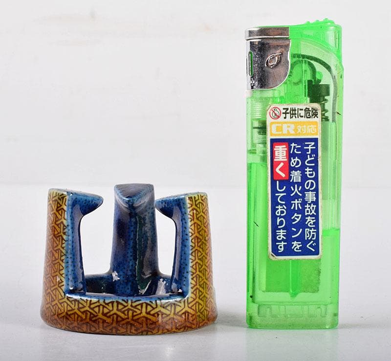 カビゴン　初代徳田八十吉造　蓋置　堀内宗完(兼中斎)書付箱　F　R4176