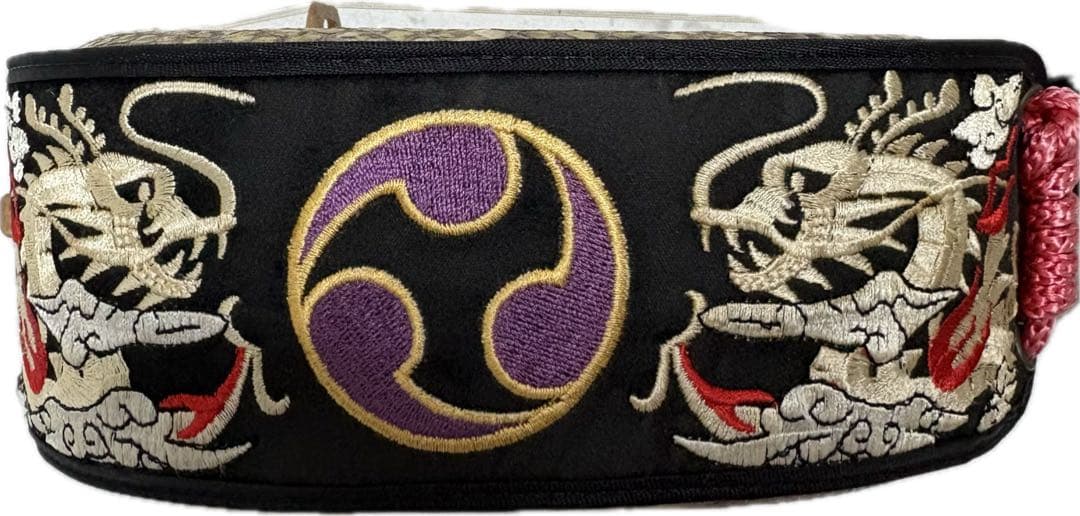 沖縄三味線 蛇柄装飾 龍装飾