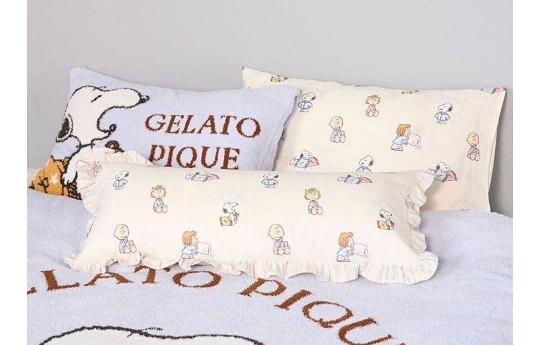 ジェラートピケ×スヌーピー【PEANUTS】オリジナルアート 総柄ロングピロー