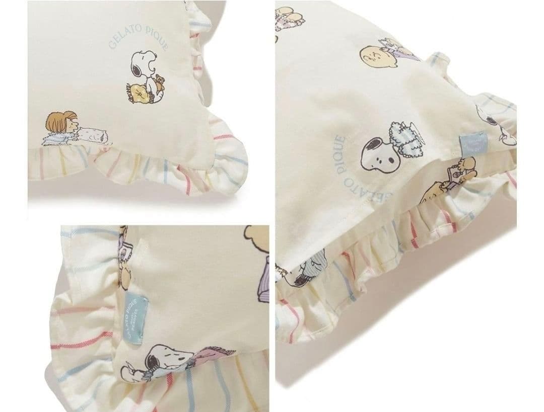 ジェラートピケ×スヌーピー【PEANUTS】オリジナルアート 総柄ロングピロー