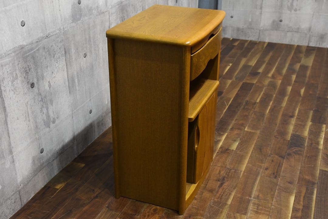 BIC95 浜本工芸 No.1100 ファックス台 ナラ 無垢材 FAX台