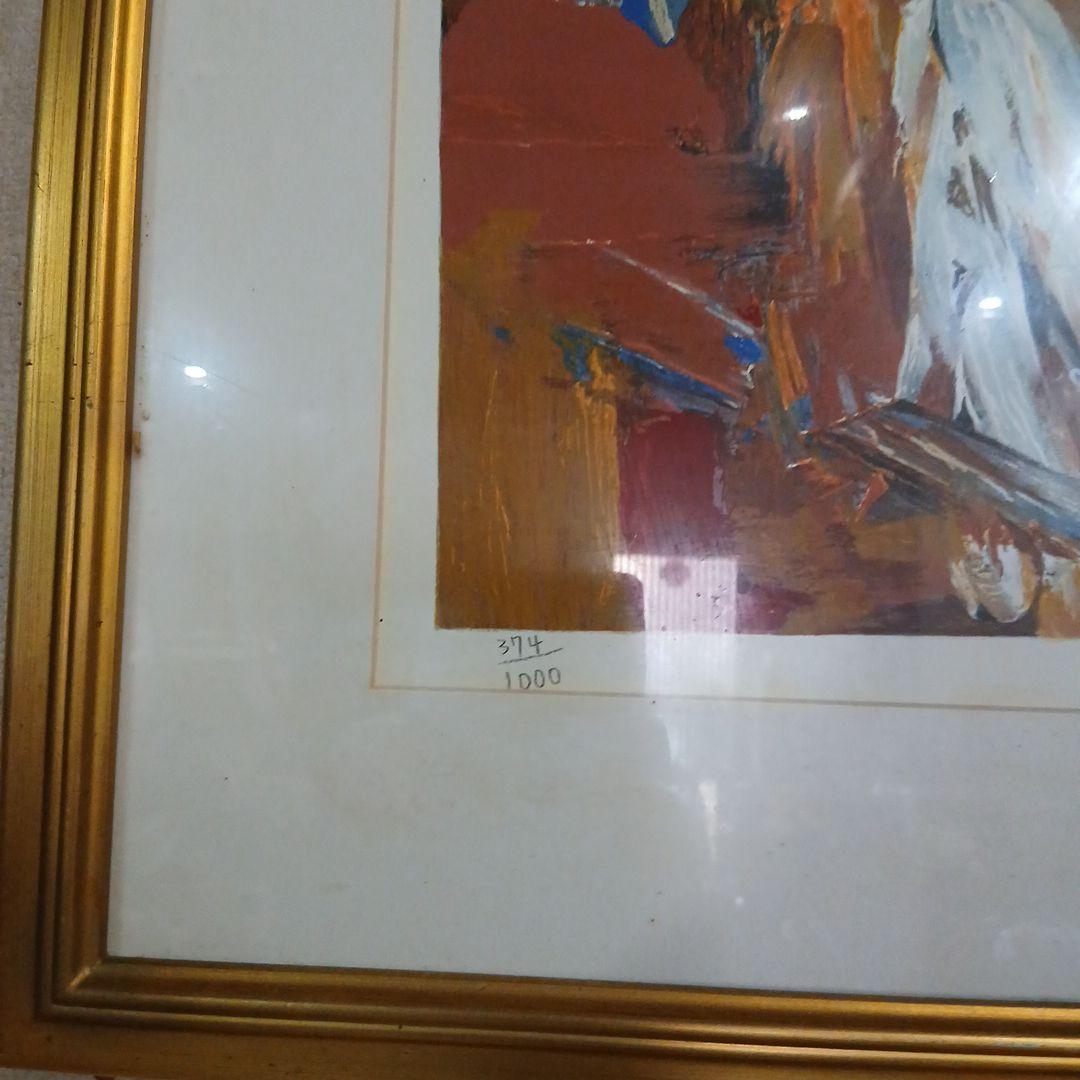 お値下げします 1000枚有るうち374枚めの女性ヌード油彩画 金色フレーム付き