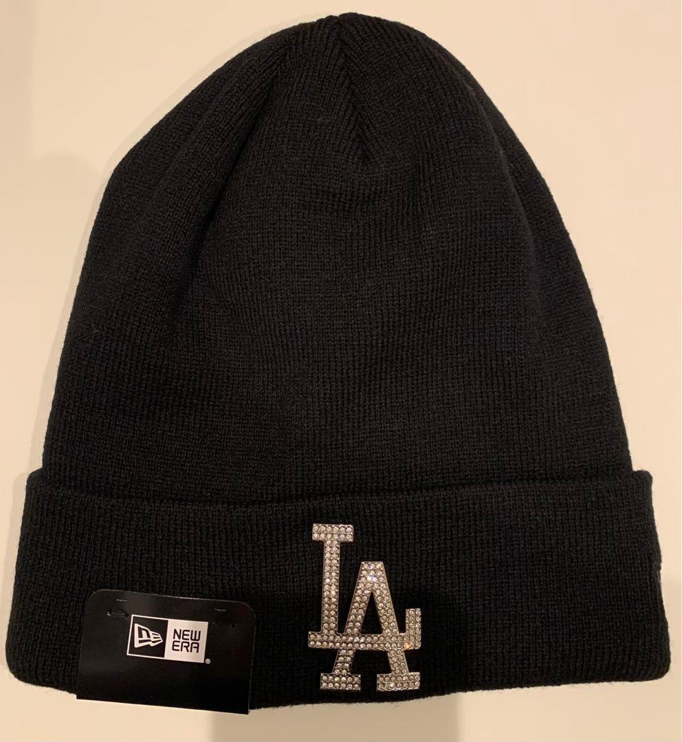 【未使用タグ付き】NEWERA 限定 LA ラインストーン ニット帽 ビーニー