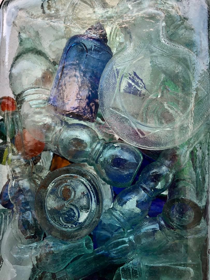 24 レトロ瓶 サンキャッチャー 海苔瓶 いろいろ キラキラ ガラス ビンテージ