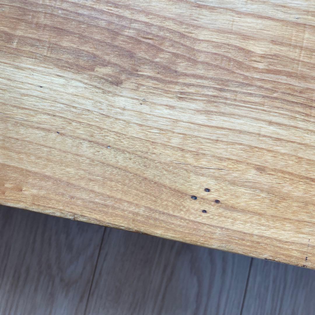 天然木　和裁机　和裁台　裁ち台　仕立台　文机　半尺印　両側引出し付き　①