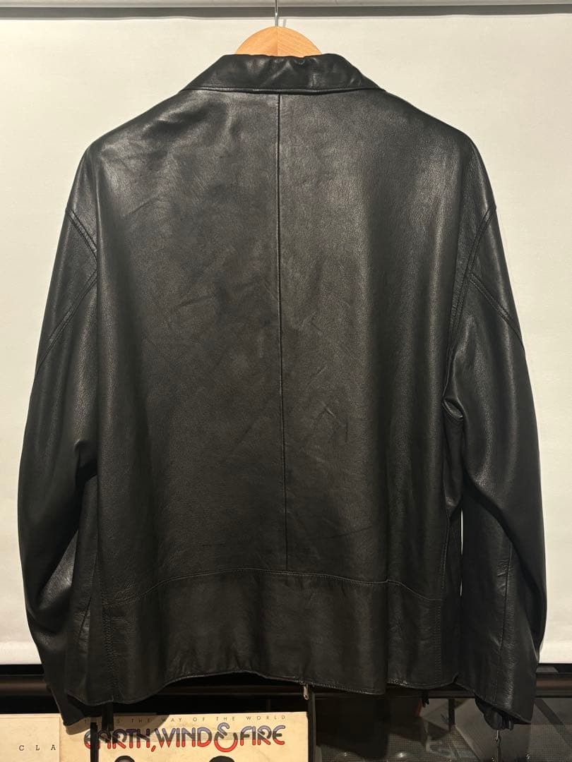 値下げ交渉可能 ラムレザープライムオーバーダブルライダースジャケット