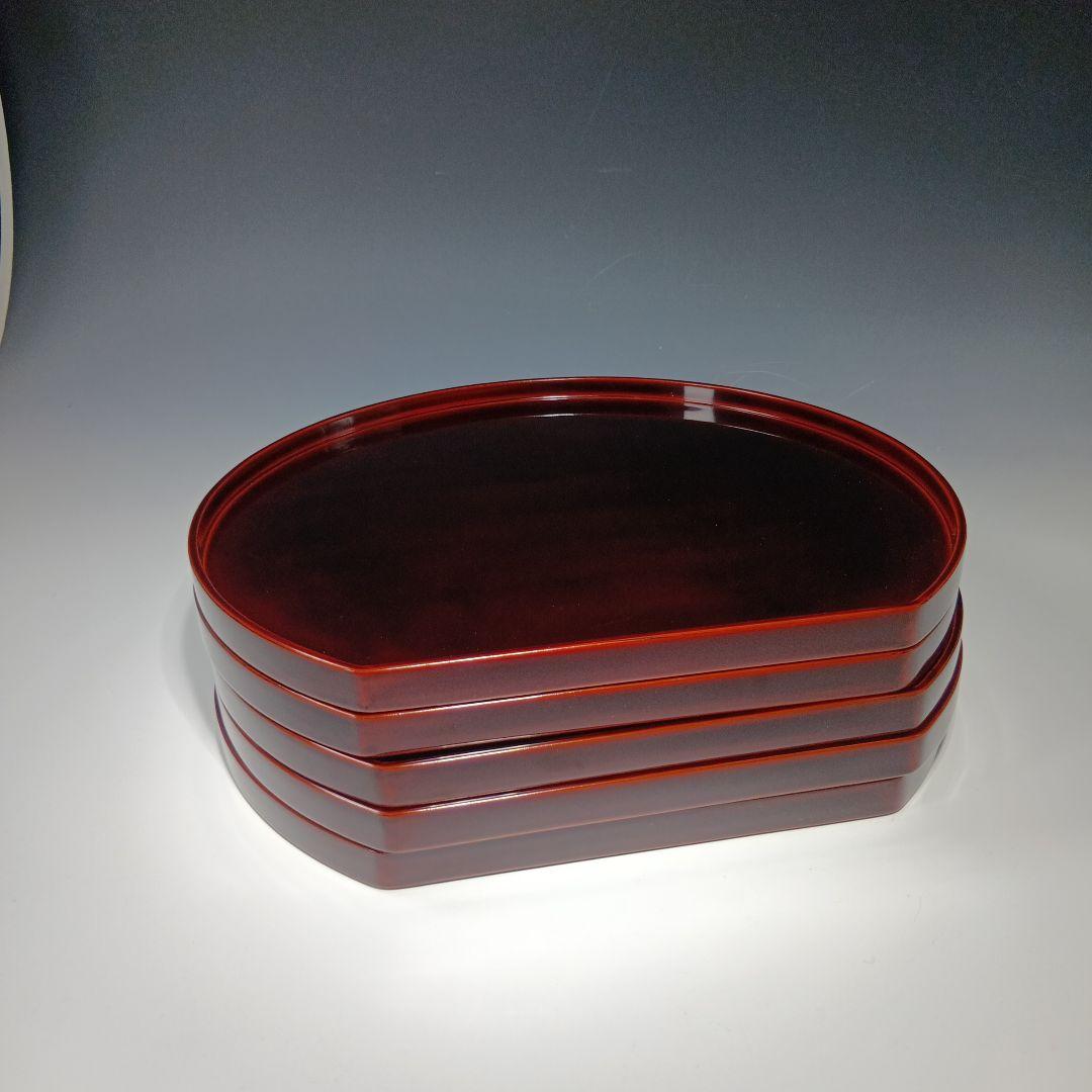 輪島塗　半月卓上膳　5枚　共箱