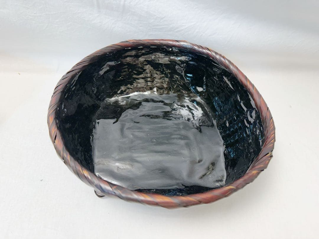 ほぼ未使用 茶道具 箱炭斗6点セット 板釜敷 釜束子 灰器 竹炭斗 炭台 元箱