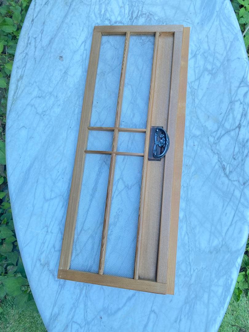 木製鳥用収納寝かせ桶　網戸付