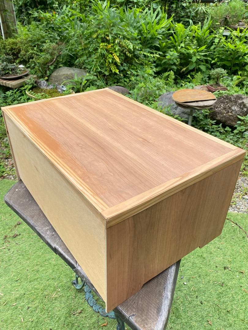 木製鳥用収納寝かせ桶　網戸付