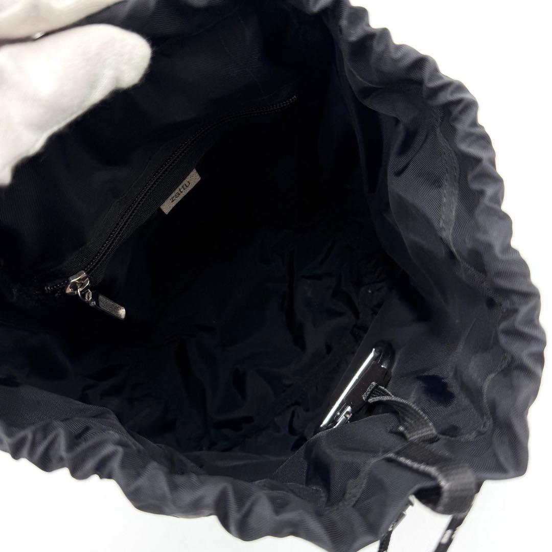 【良品】zattu ローウェル ショルダーバッグ 2way ナイロン ブラック