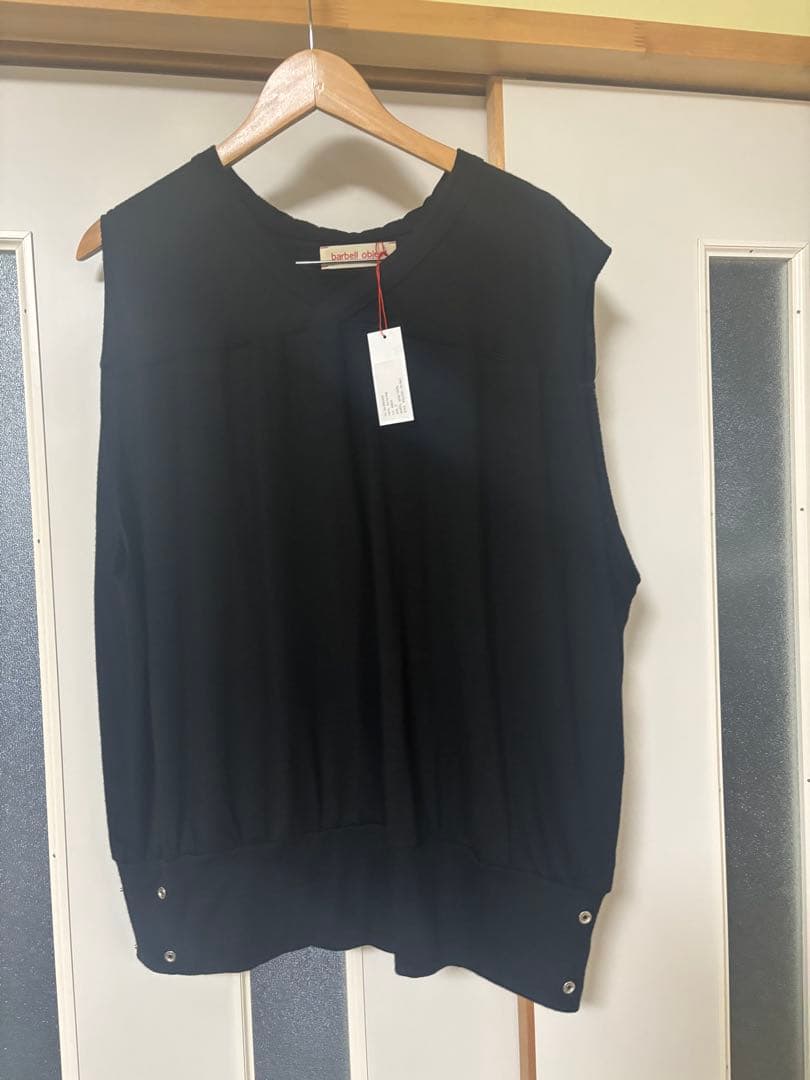 トップス barbell object / bo ns top -BLACK
