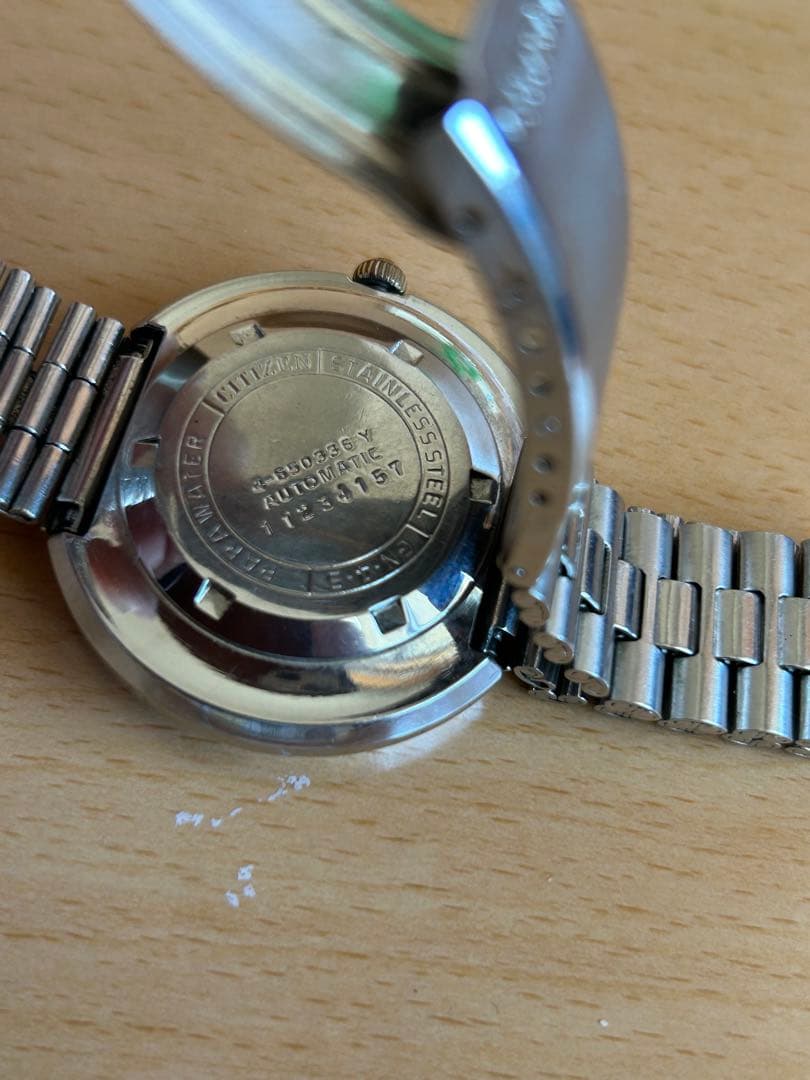 CITIZEN 自動巻き アナログ腕時計 ブラウン