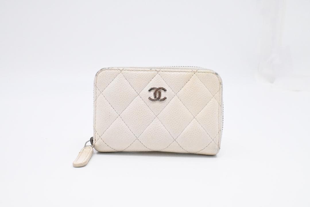 CHANEL　シャネル　キャビアスキン　ラウンドジップ　ココマーク