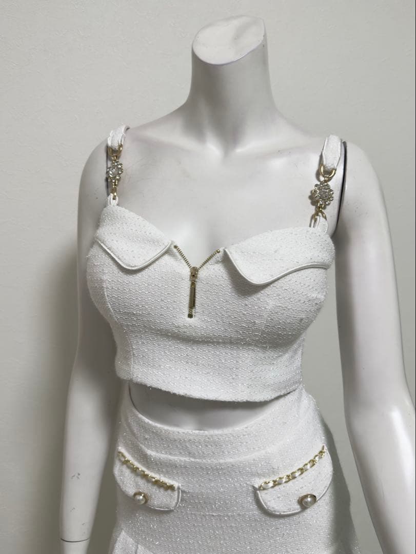 anストレッチありセットアップ・ツイードドレス