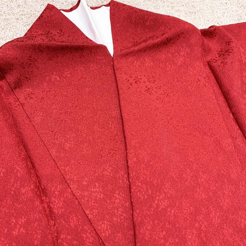 507z9☆人気！振袖 モダン シック 金彩 地紋 赤黒☆結婚式 成人式