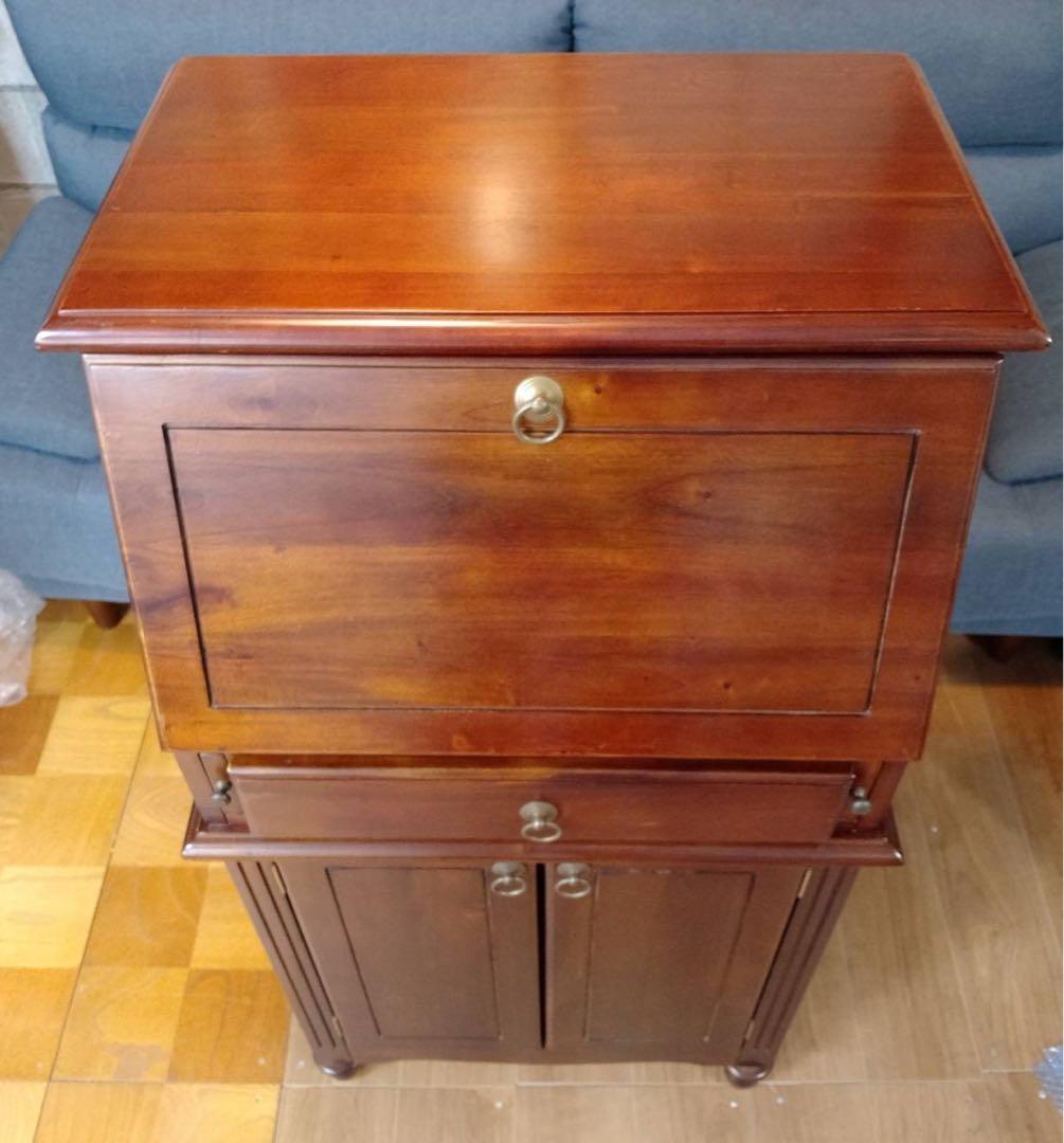 G1821 レトロで可愛い！ 木製 ライティングビューロー/多目的デスク