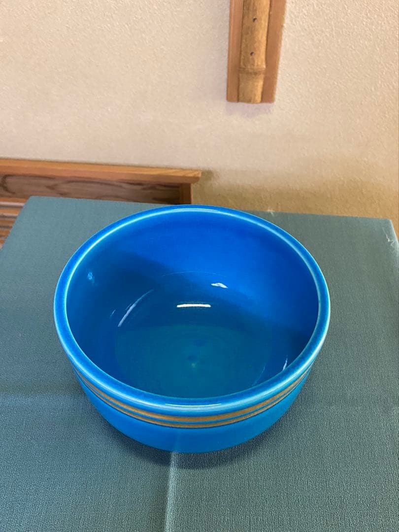 茶道具/皆具 手塚桃峰 『浅黄交趾 末広』京焼