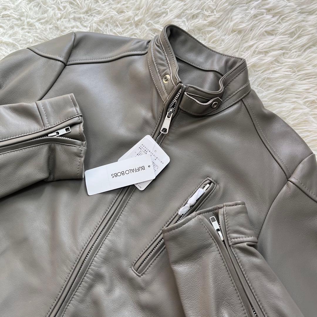 新品タグ付✨BUFFALO BOBS レザージャケット シングルライダース モカ