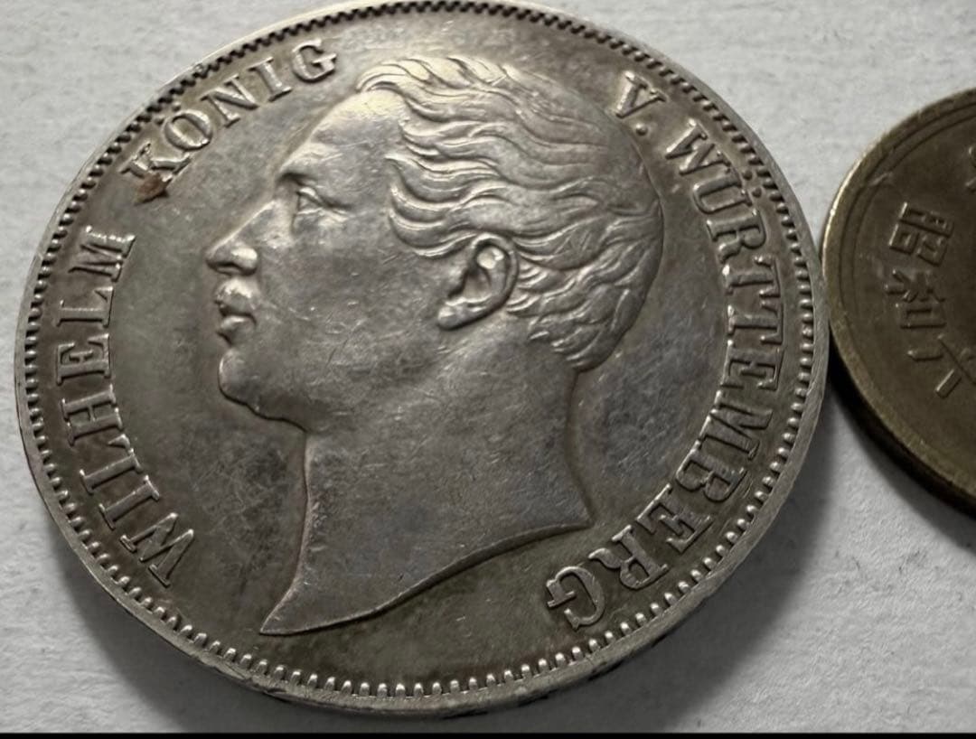 招*@様 1864年ドイツ ヴュルテンベルク王国1ターラー銀貨 ウィルヘルム・コ