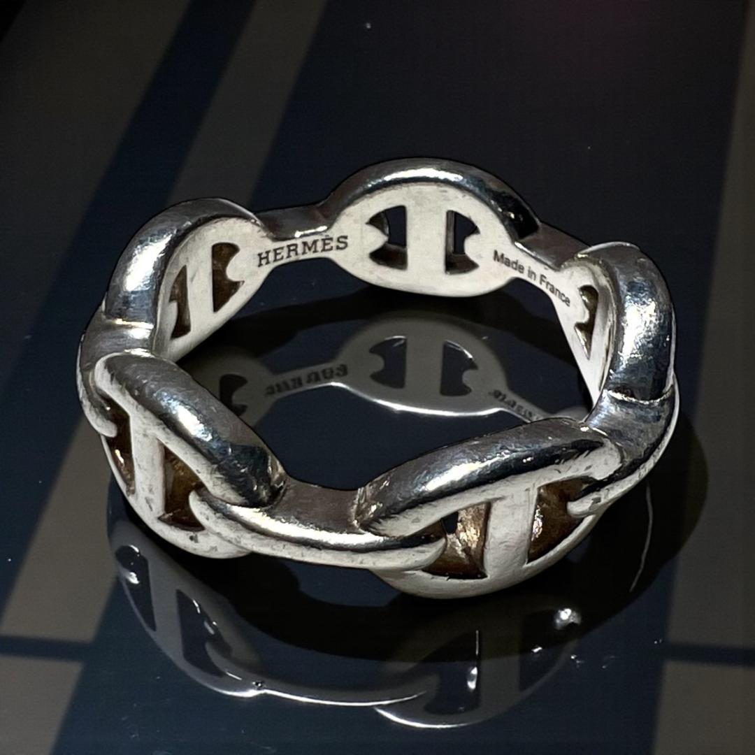 正規品＆超人気商品‼️ エルメス シェーヌダンクル アンシェネ シルバーリング