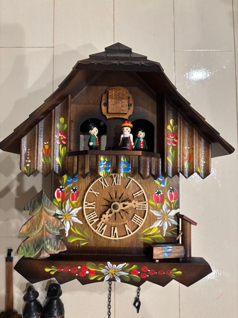 バーニーズ 　クォーツ式　鳩時計　森の時計山小屋クロック430-6QMT