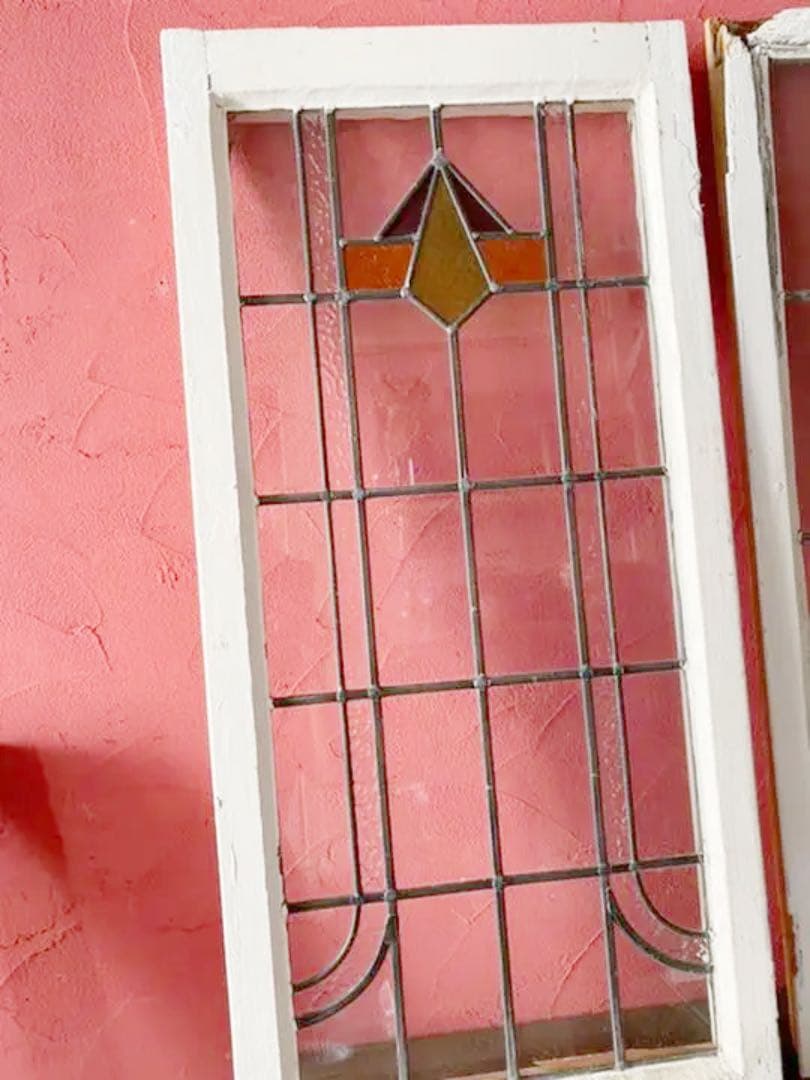 イギリスアンティークステンドグラスグリーン