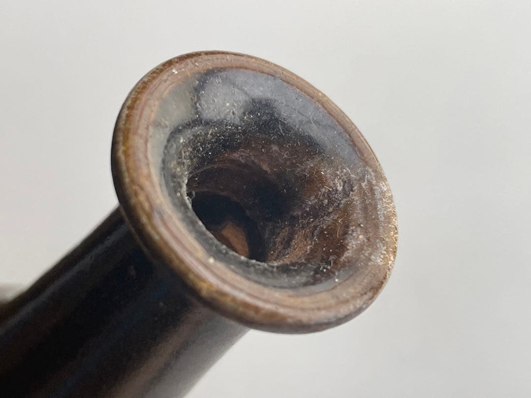 骨董　アンティーク　琉球古陶　沖縄　酒器　褐釉徳利　一輪挿し　渡名喜瓶　嘉瓶