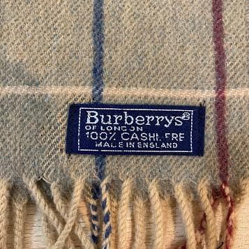 新品 Burberrys バーバリー カシミヤ チェック マフラー 袋付