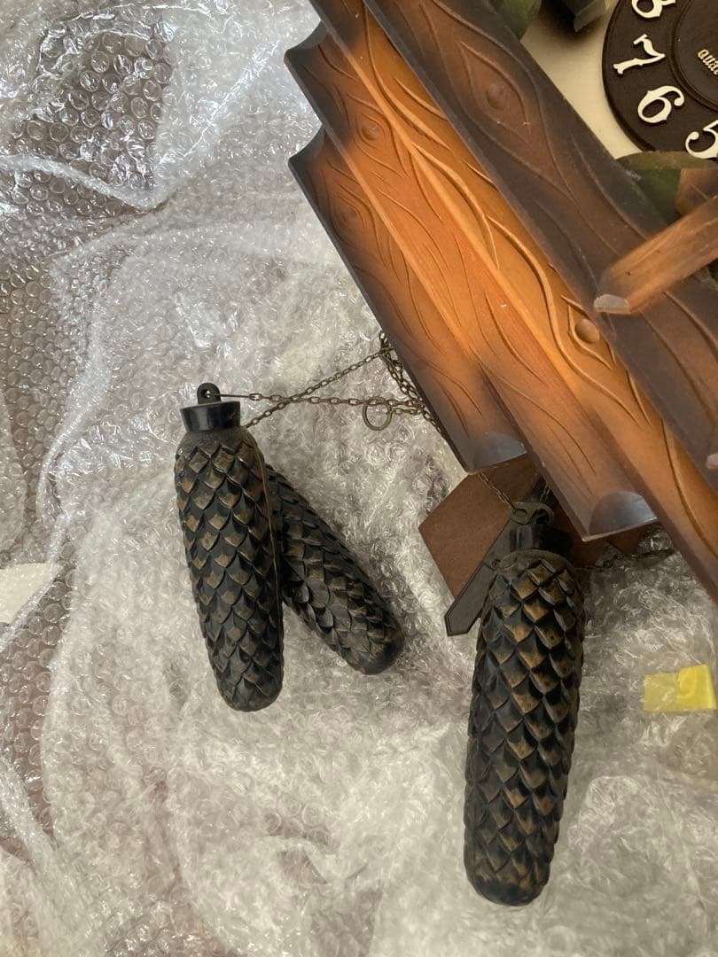 ジャンク品　木製振り子鳩時計 レトロ