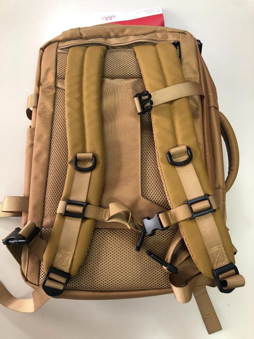 真空圧縮リュックサック(キャメル)　30×17×46(cm) ★ポンプ無★