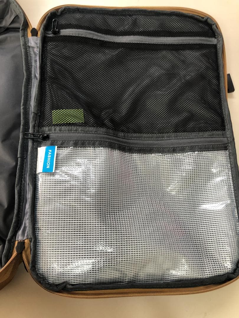 真空圧縮リュックサック(キャメル)　30×17×46(cm) ★ポンプ無★