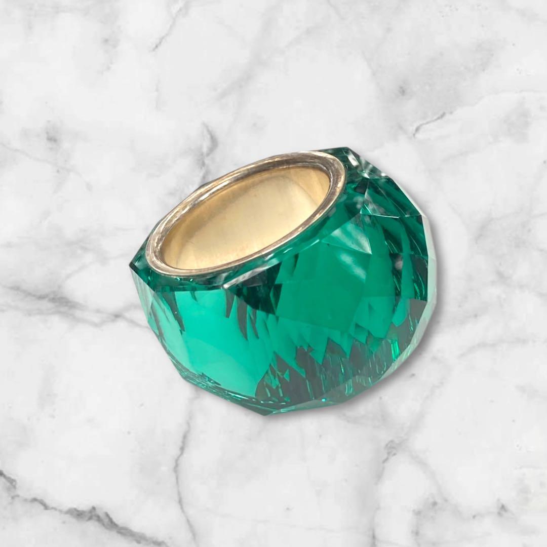スワロフスキー ニルヴァーナ エメラルドグリーン リング 13号 275