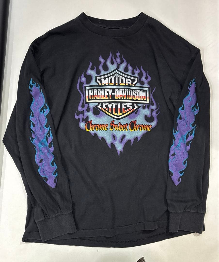 1992 HARLEY DAVIDSON フレイムス 長袖Tシャツ　XL
