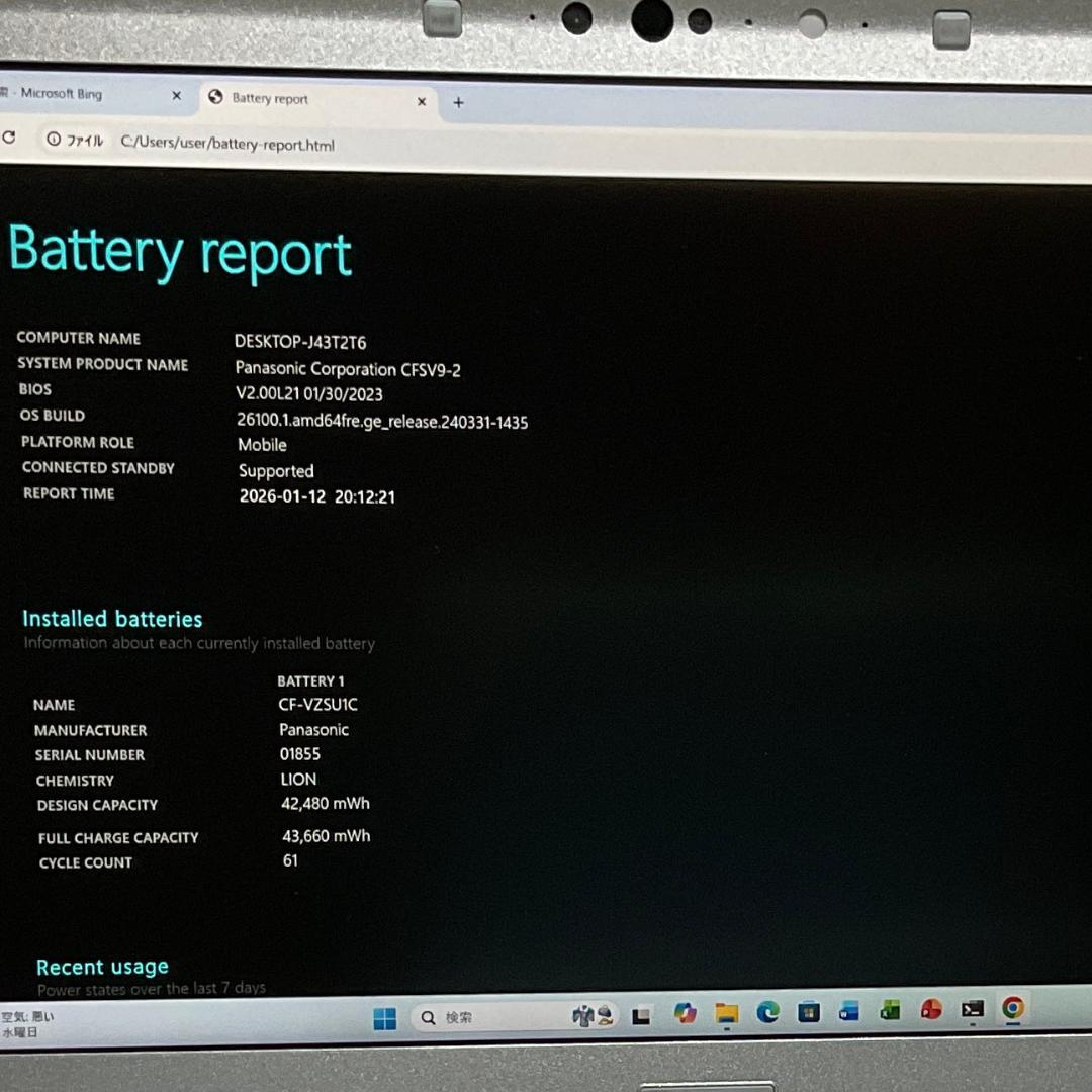 美品＞Let's cf-SV9 i5/8G/SSD256G/Office付き